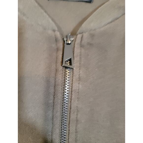 Zara Man Full Zip Bomber Jacket Streetwear Casual Trendy Gray Size Medium - Picture 4 of 6